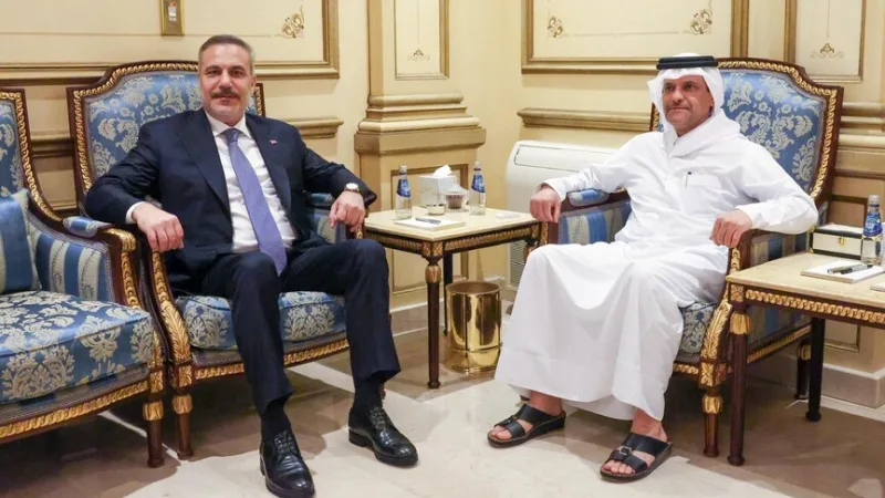 Minister spraw zagranicznych Fidan spotkał się podczas wizyty w Doha z wicepremierem Kataru Al Sani